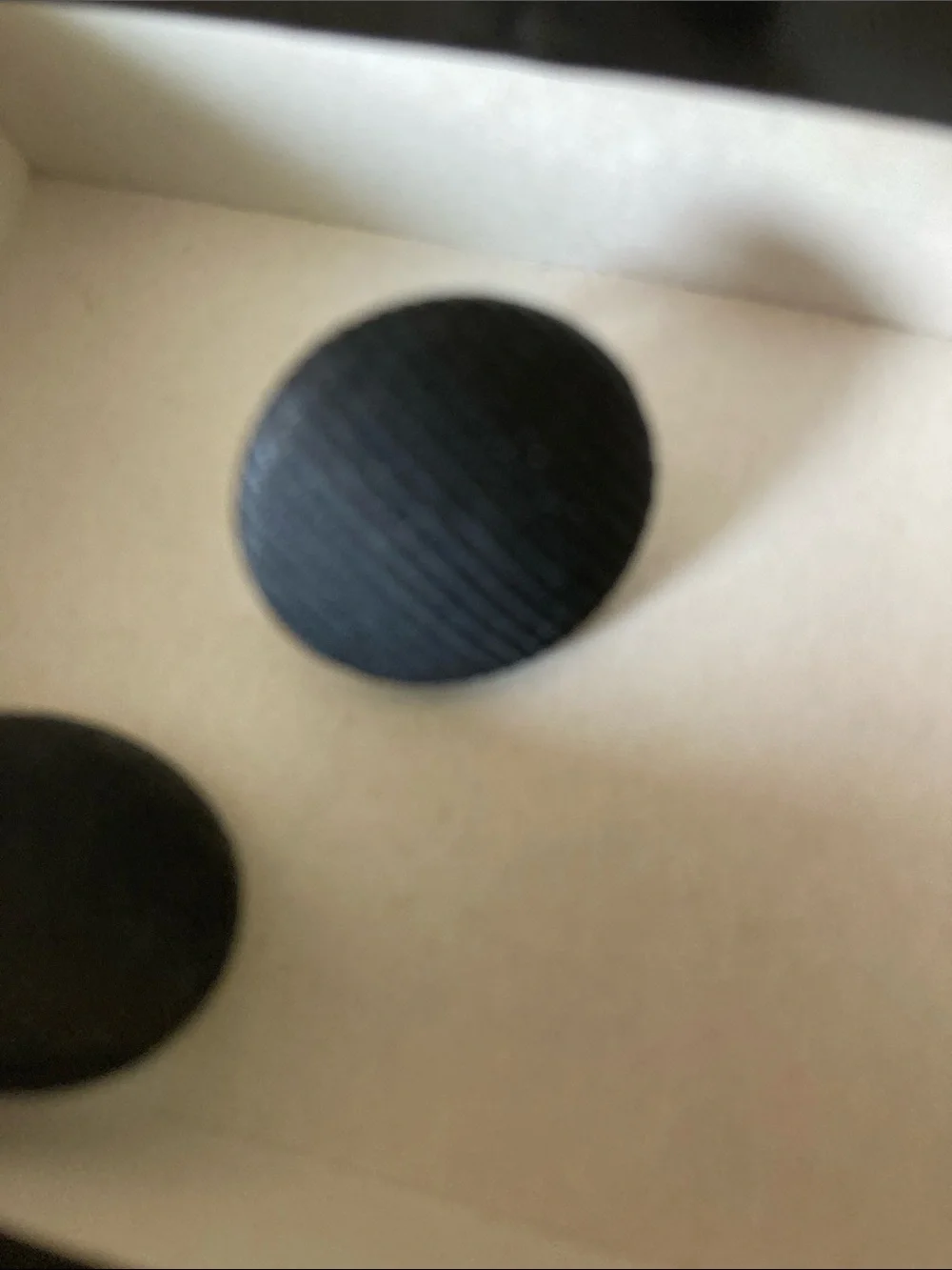 Vintage Black Grosgrain Fabric Button Earrings